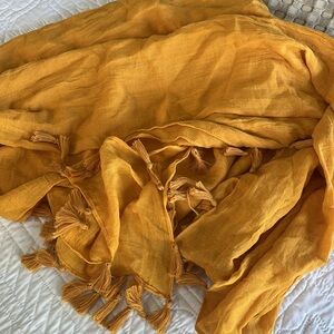 Floral and Solid Scarf Set